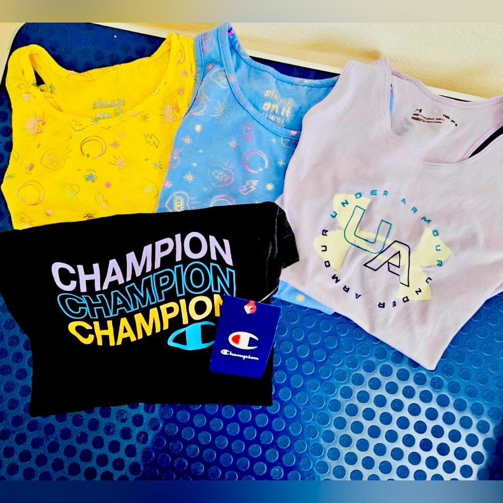 UNDER ARMOUR // CHAMPION GIRLS T-SHIRT 👚 BUNDLE ‼️‼️💯💯 // PJS ⭐️⭐️